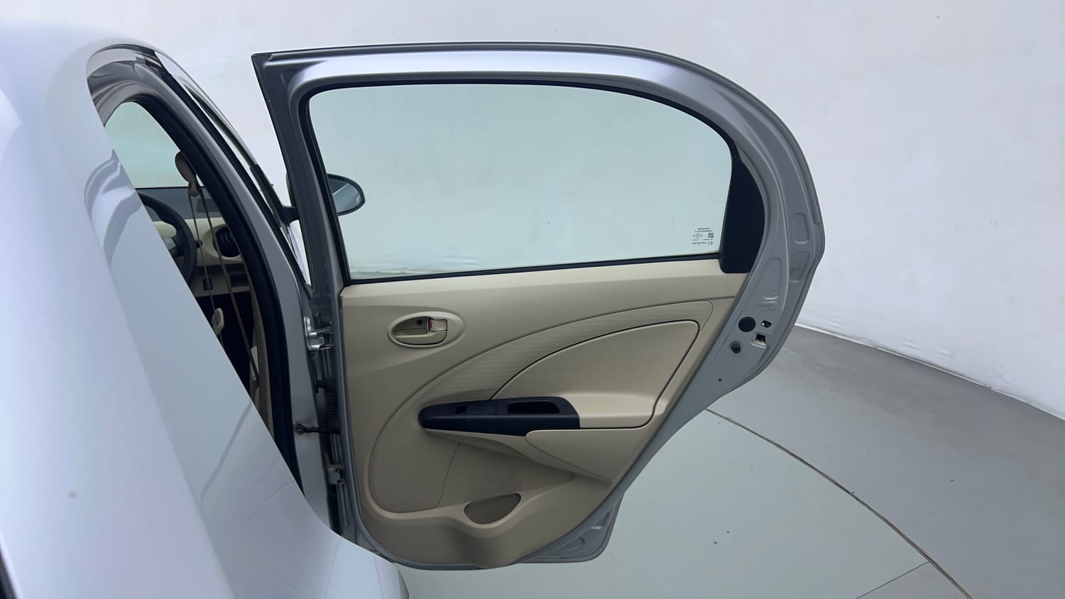 Used 2016 Toyota Etios Liva VD Diesel Manual interior RIGHT REAR DOOR OPEN VIEW