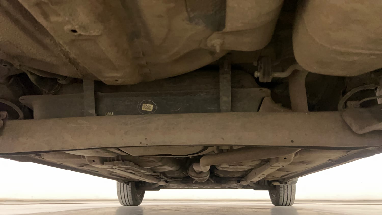 Used 2021 Hyundai Grand i10 Nios Sportz AMT 1.2 Kappa VTVT Petrol Automatic extra REAR UNDERBODY VIEW (TAKEN FROM REAR)