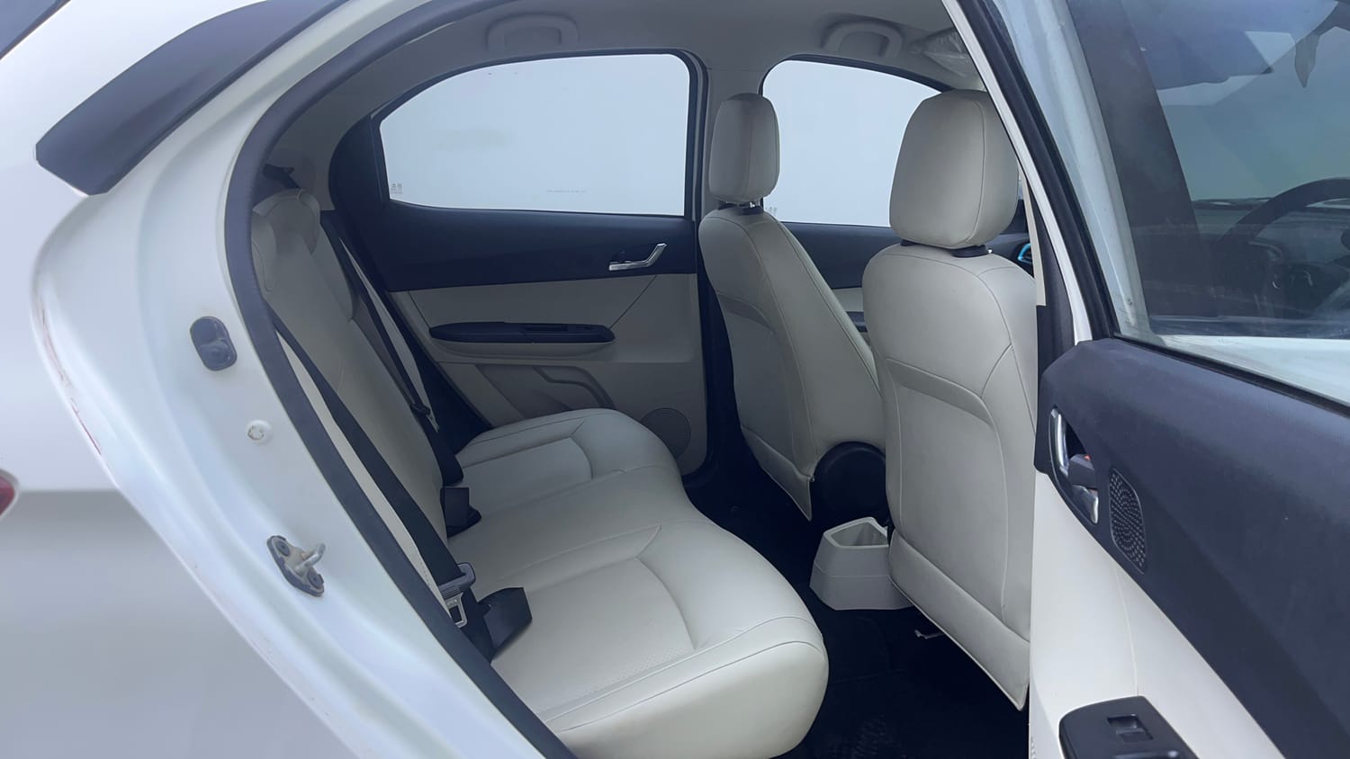 Used 2023 Tata Tiago EV XZ Plus Tech LUX Long Range Electric Automatic interior RIGHT SIDE REAR DOOR CABIN VIEW