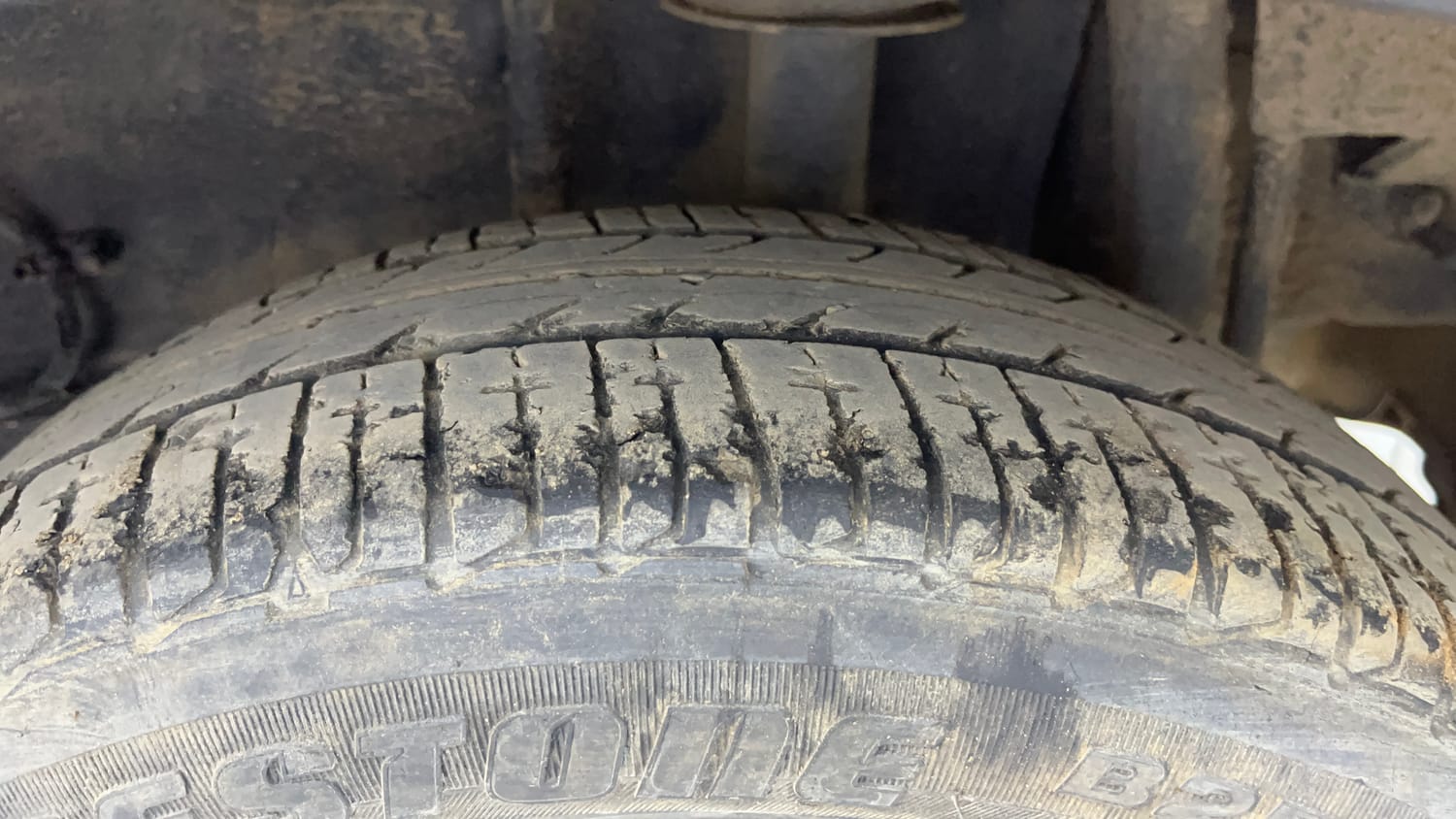 Used 2023 Tata Tiago NRG XZ AMT Petrol Automatic tyres LEFT REAR TYRE TREAD VIEW