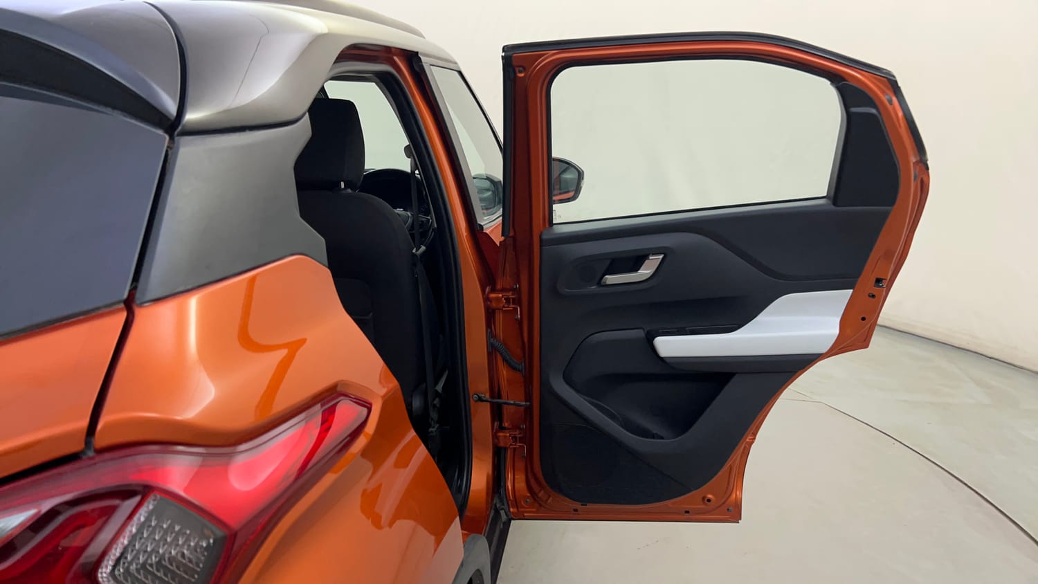 Used 2026 Tata Punch Creative Dual Tone AMT Sunroof Petrol Automatic interior RIGHT REAR DOOR OPEN VIEW