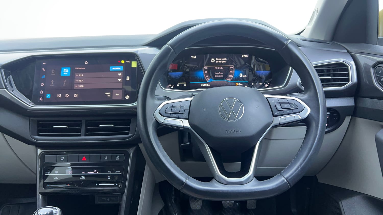 Used 2022 Volkswagen Taigun Topline 1.0 TSI MT Petrol Manual interior STEERING VIEW