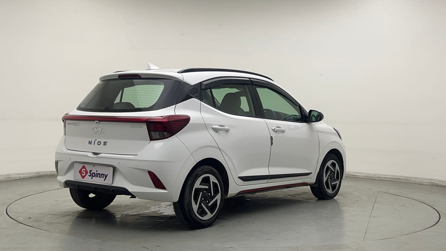 Used 2023 Hyundai Grand i10 Nios Sportz 1.2 Kappa VTVT Petrol Manual exterior RIGHT REAR CORNER VIEW