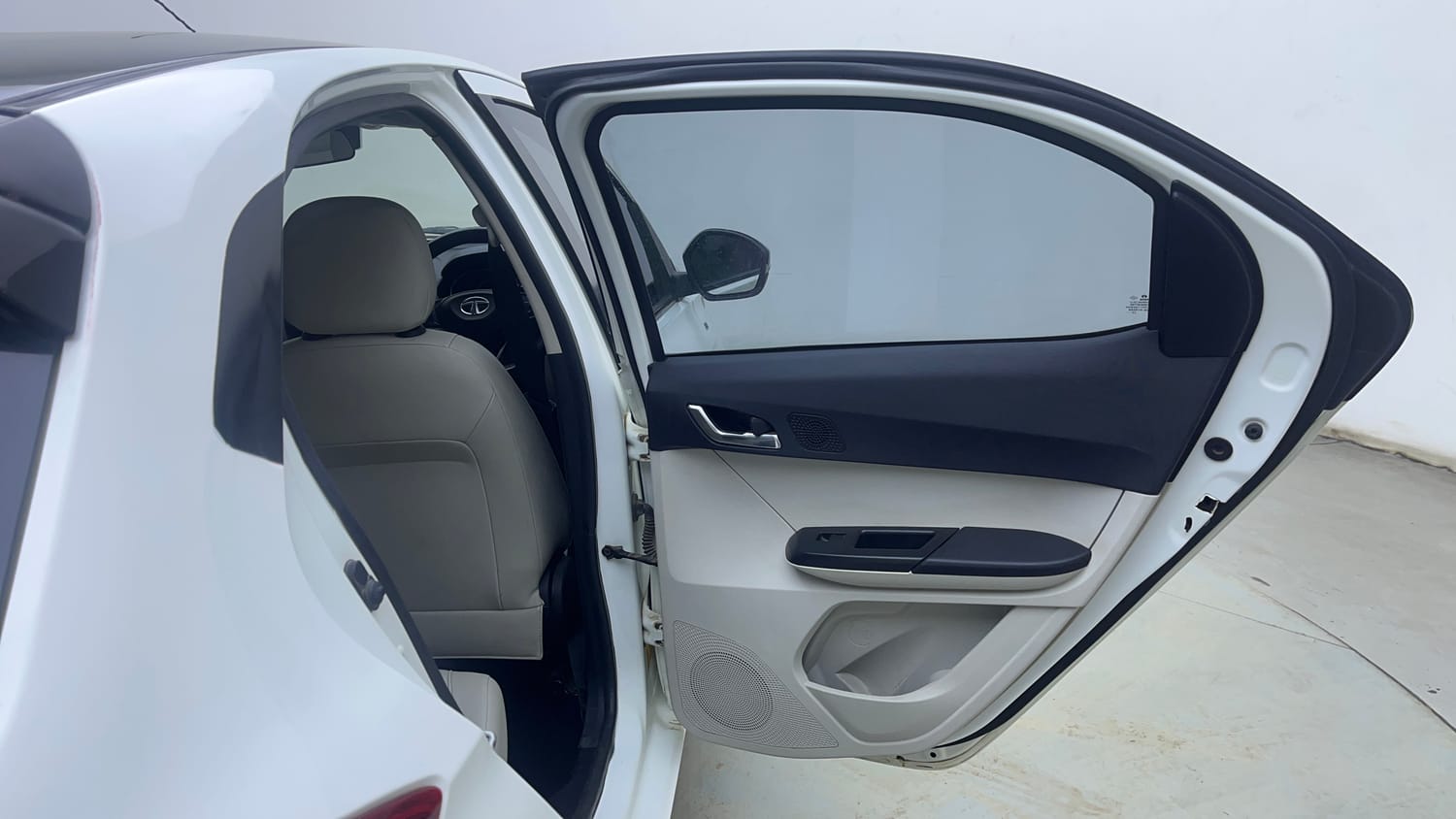 Used 2023 Tata Tiago EV XZ Plus Tech LUX Long Range Electric Automatic interior RIGHT REAR DOOR OPEN VIEW