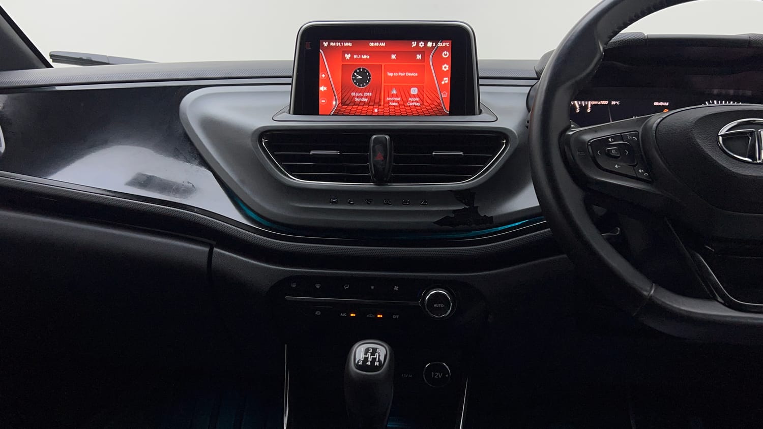 Used 2024 Tata Altroz XZ Plus (S) Dark Edition Diesel Diesel Manual interior MUSIC SYSTEM & AC CONTROL VIEW