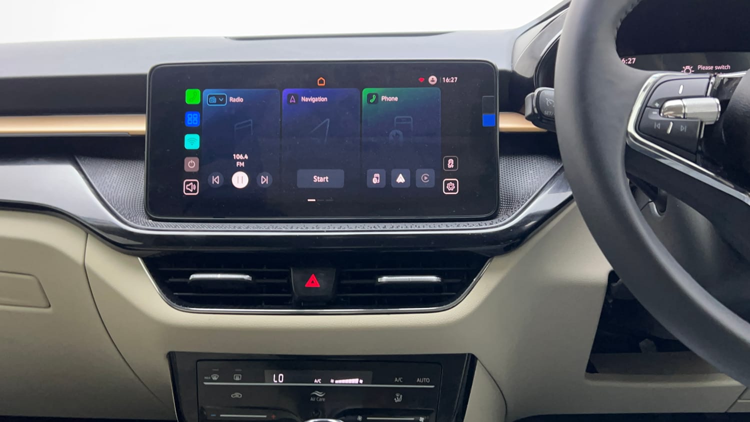 Used 2026 Skoda Slavia Prestige 1.0L TSI AT Petrol Automatic interior MUSIC SYSTEM & AC CONTROL VIEW
