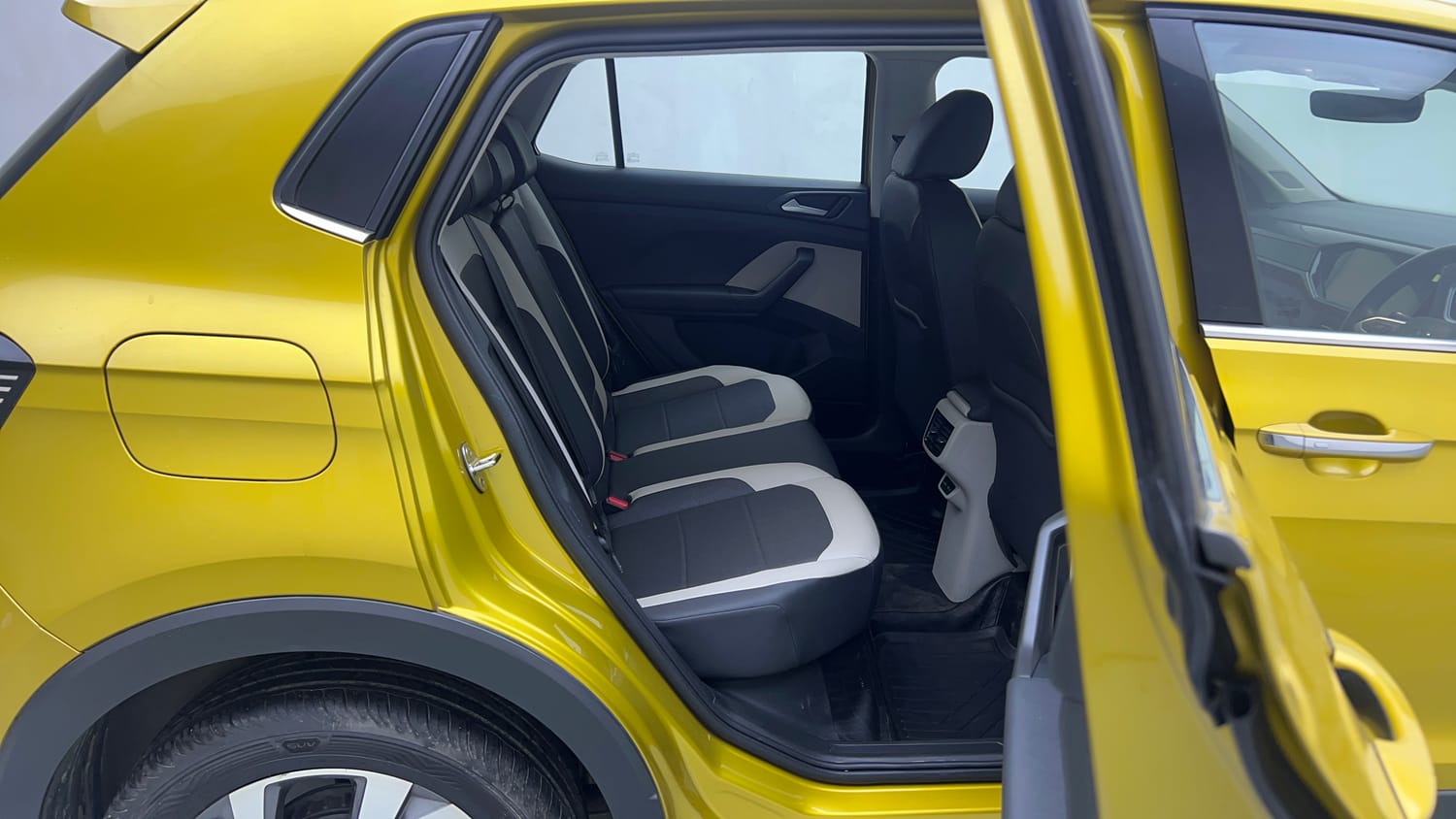 Used 2022 Volkswagen Taigun Topline 1.0 TSI MT Petrol Manual interior RIGHT SIDE REAR DOOR CABIN VIEW