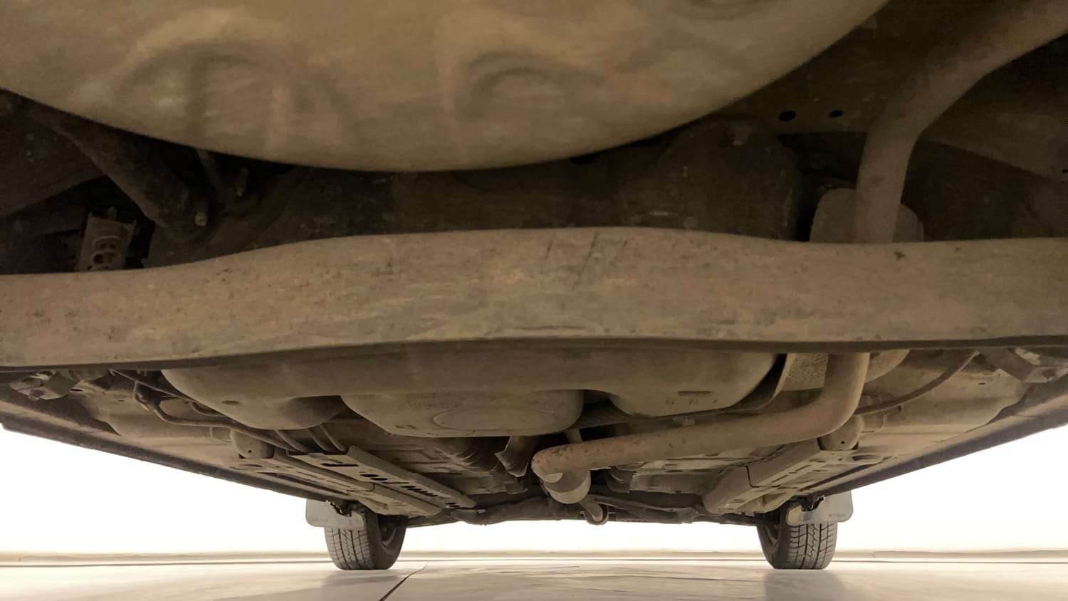 Used 2013 Toyota Etios Liva G Petrol Manual extra REAR UNDERBODY VIEW (TAKEN FROM REAR)