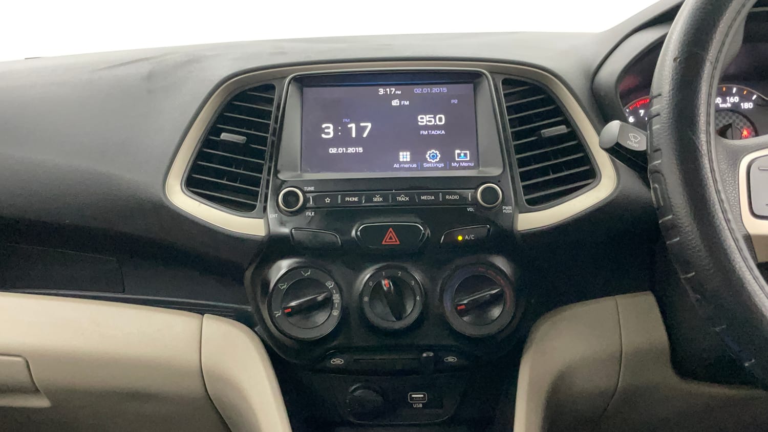 Used 2021 Hyundai Santro Sportz AMT Petrol Automatic interior MUSIC SYSTEM & AC CONTROL VIEW