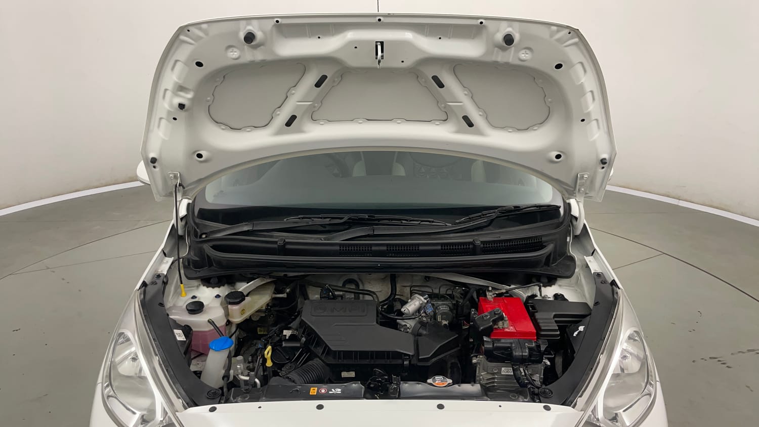 Used 2021 Hyundai Santro Sportz AMT Petrol Automatic engine ENGINE & BONNET OPEN FRONT VIEW