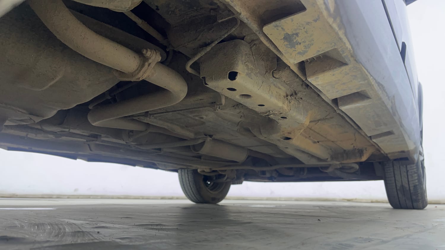 Used 2023 Tata Tiago NRG XZ AMT Petrol Automatic extra REAR RIGHT UNDERBODY VIEW