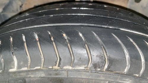 Used 2017 Maruti Suzuki S-Cross Alpha 1.3 Diesel Manual tyres LEFT FRONT TYRE TREAD VIEW