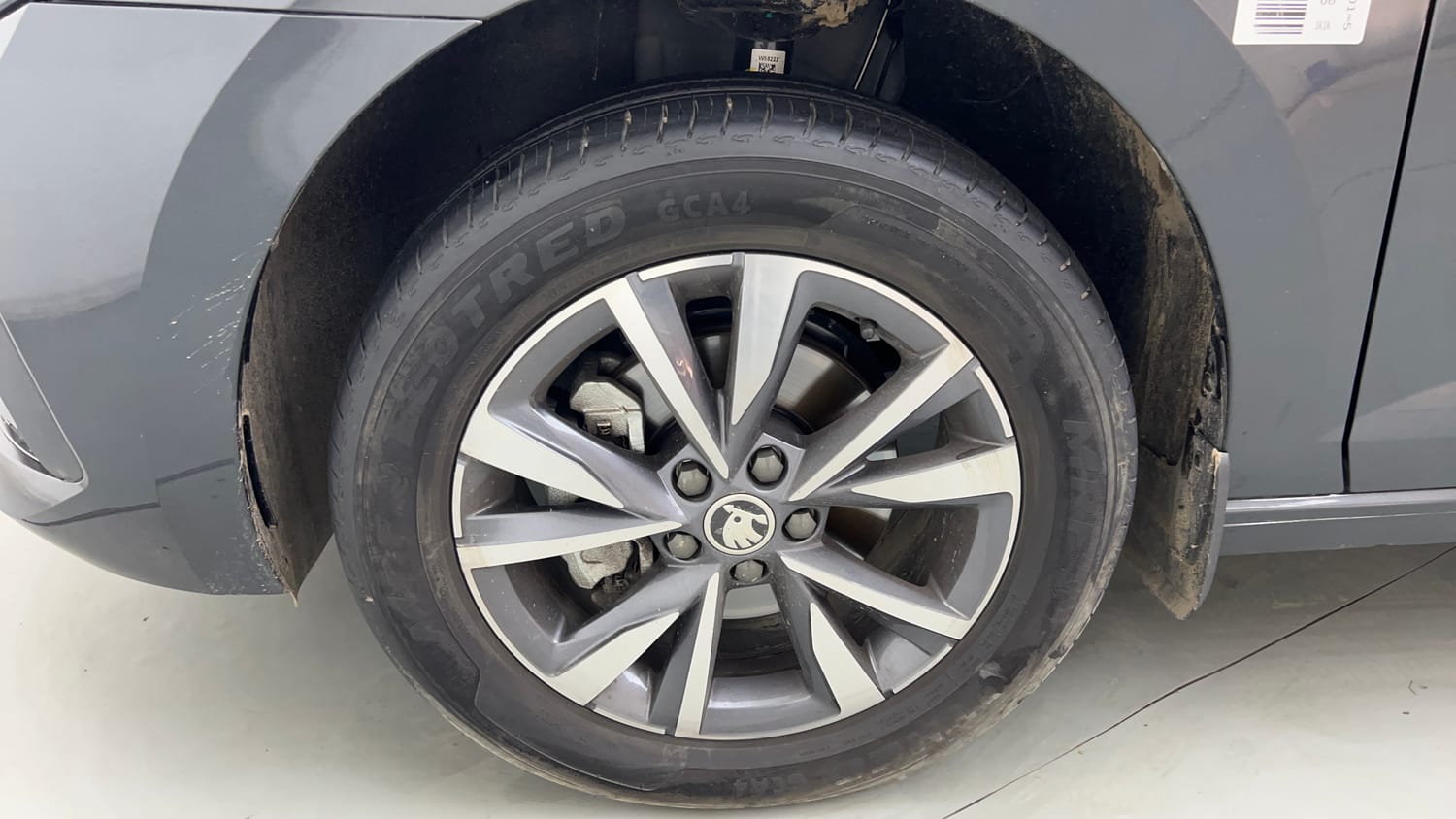 Used 2026 Skoda Slavia Prestige 1.0L TSI AT Petrol Automatic tyres LEFT FRONT TYRE RIM VIEW