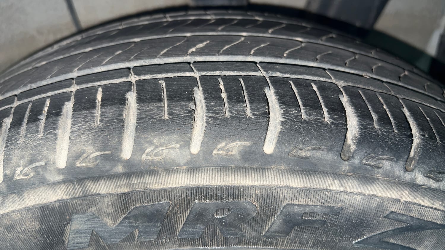 Used 2023 Hyundai Grand i10 Nios Sportz 1.2 Kappa VTVT Petrol Manual tyres LEFT REAR TYRE TREAD VIEW