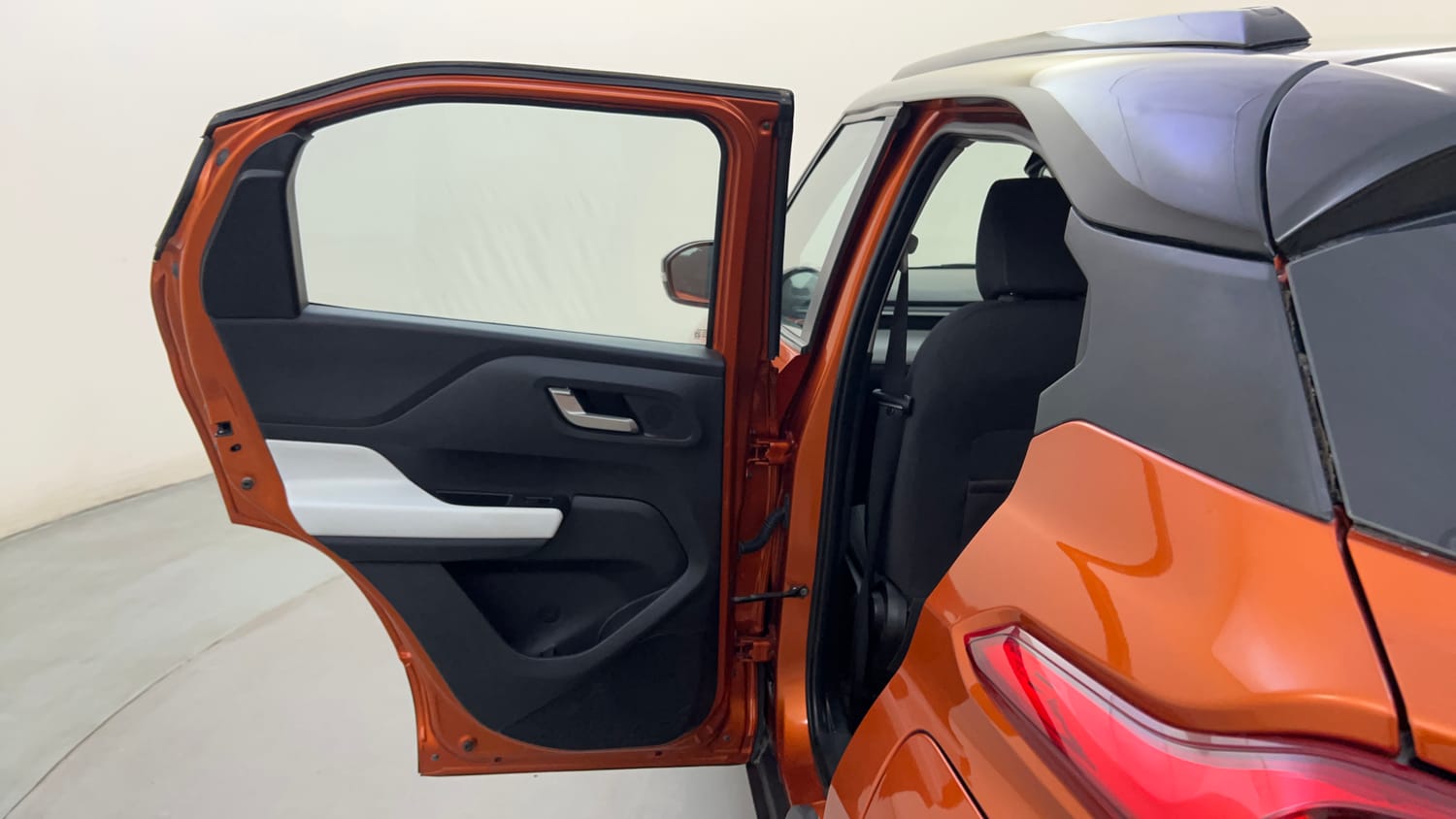 Used 2026 Tata Punch Creative Dual Tone AMT Sunroof Petrol Automatic interior LEFT REAR DOOR OPEN VIEW