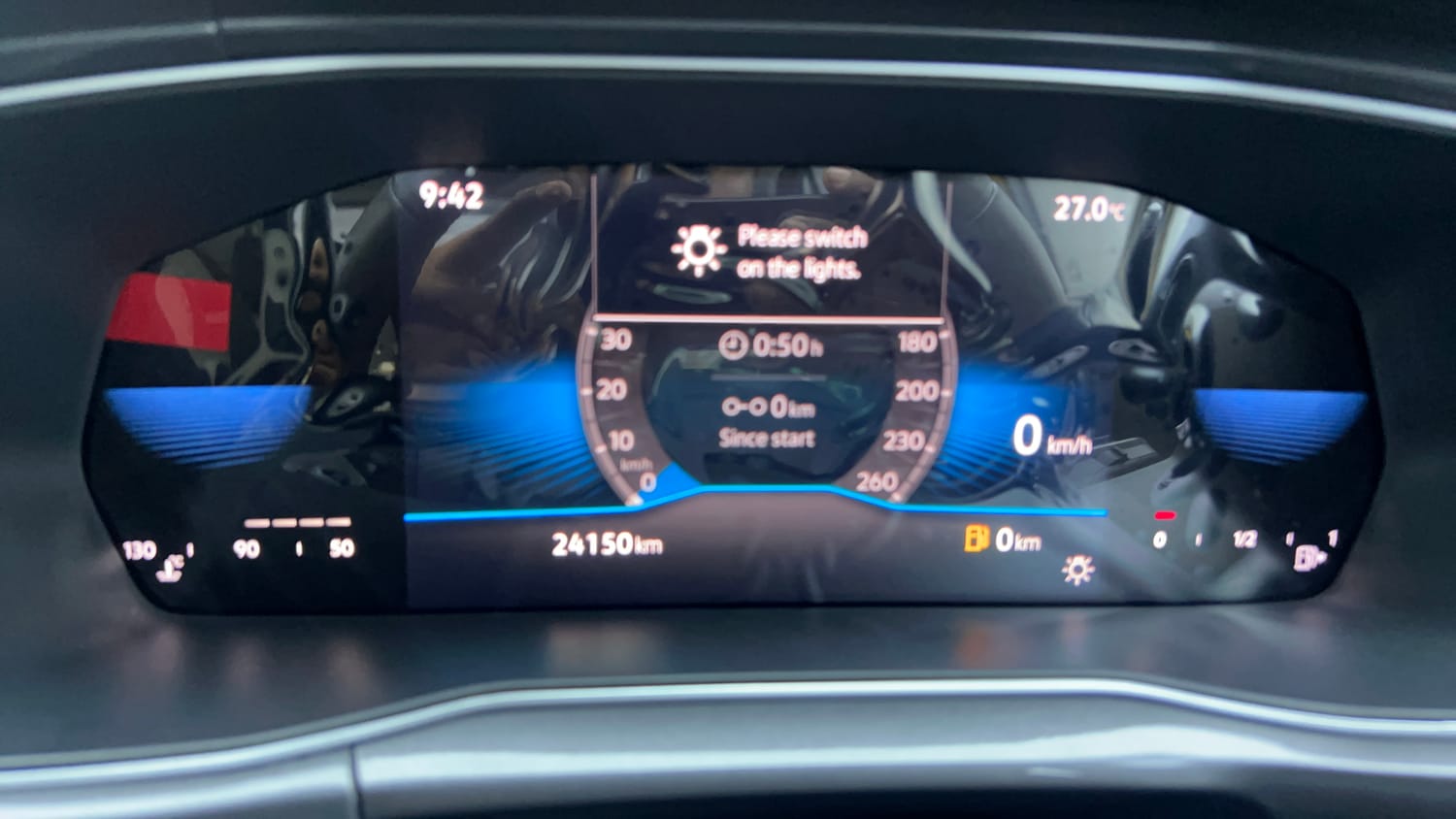 Used 2022 Volkswagen Taigun Topline 1.0 TSI MT Petrol Manual interior CLUSTERMETER VIEW
