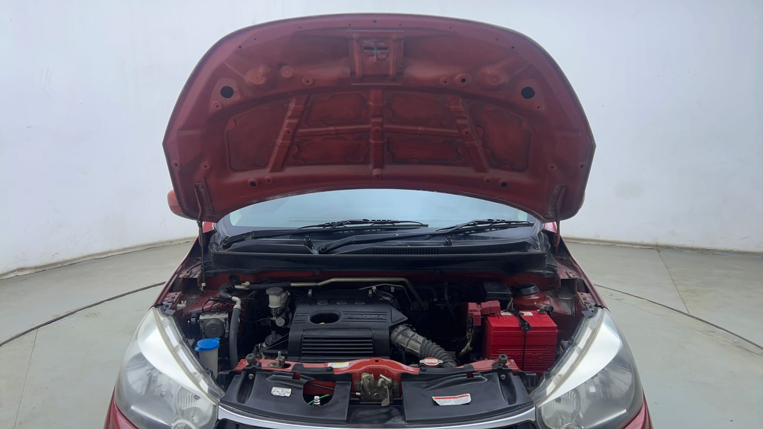 Used 2018 Maruti Suzuki Celerio VXi (O) AMT Petrol Automatic engine ENGINE & BONNET OPEN FRONT VIEW