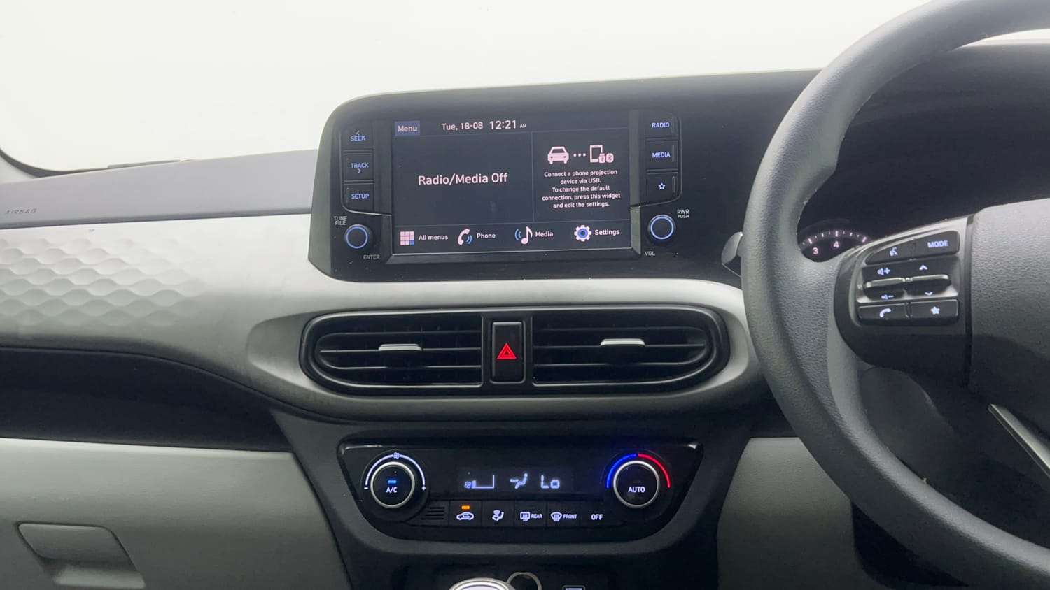 Used 2023 Hyundai Grand i10 Nios Sportz 1.2 Kappa VTVT Petrol Manual interior MUSIC SYSTEM & AC CONTROL VIEW