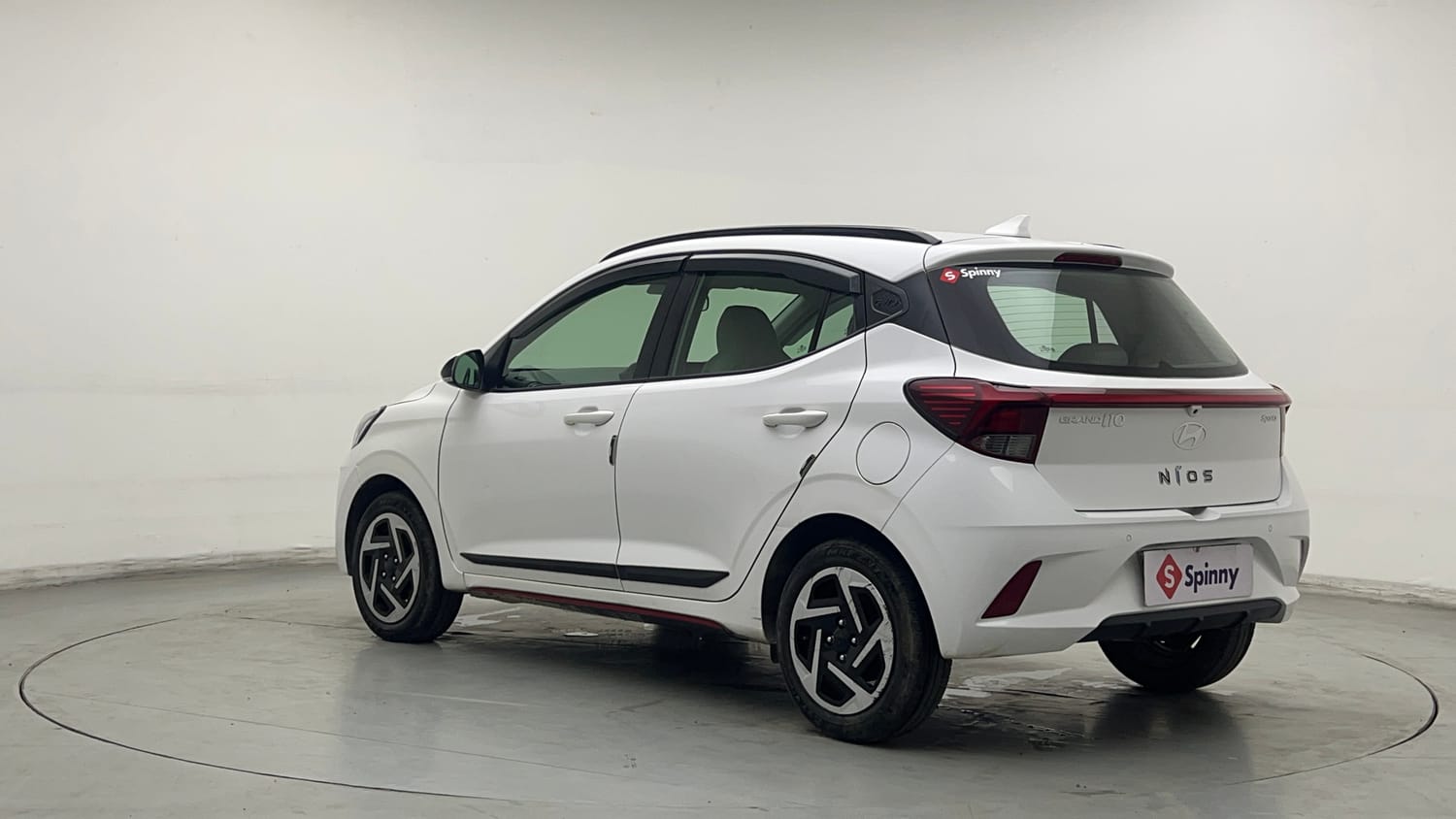 Used 2023 Hyundai Grand i10 Nios Sportz 1.2 Kappa VTVT Petrol Manual exterior LEFT REAR CORNER VIEW