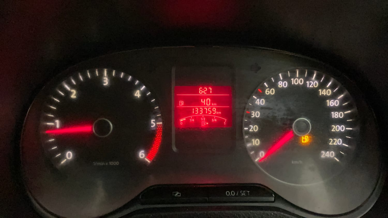 Used 2014 Volkswagen Polo Comfortline 1.2L (D) Diesel Manual interior CLUSTERMETER VIEW