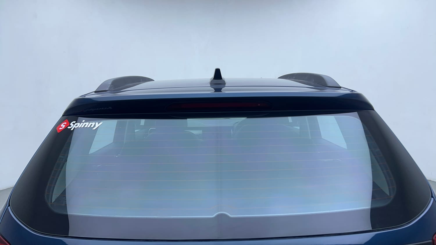 Used 2025 Skoda Kylaq Signature Plus 1.0 TSI MT (Lava Blue) Petrol Manual exterior BACK WINDSHIELD VIEW