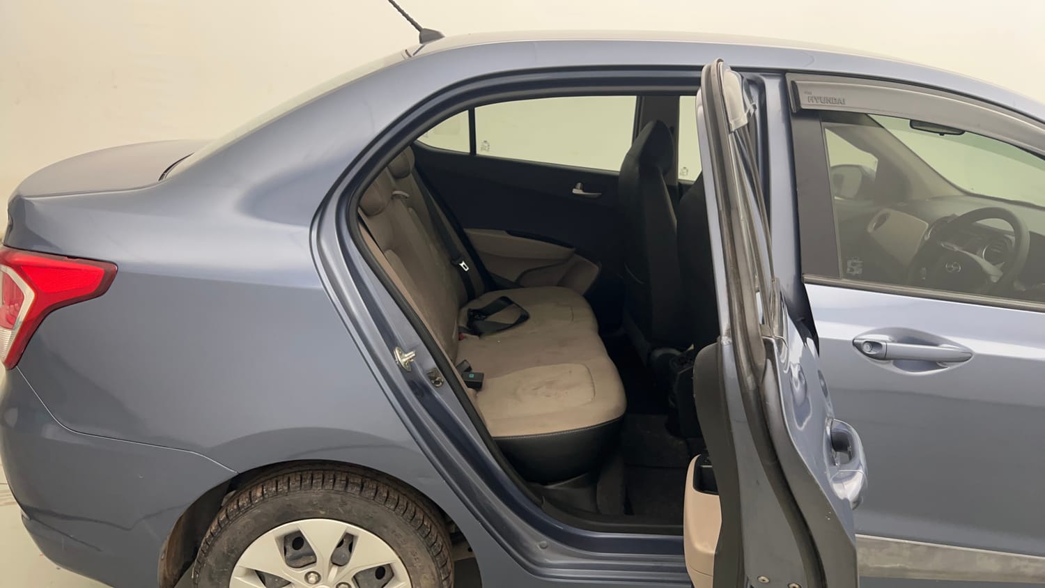 Used 2015 Hyundai Xcent S 1.2 Petrol Manual interior RIGHT SIDE REAR DOOR CABIN VIEW