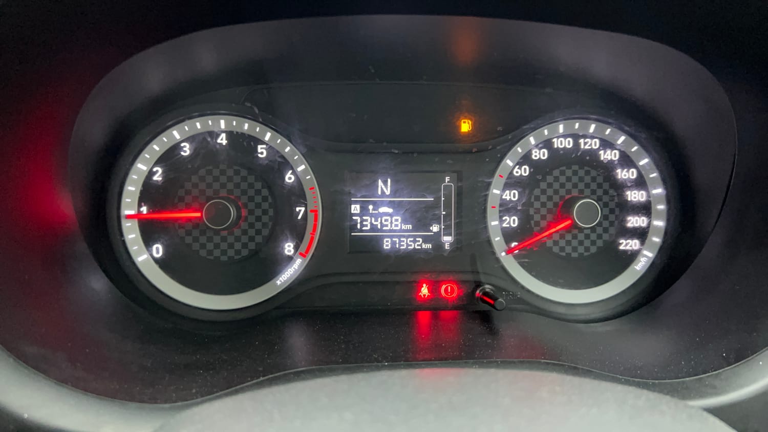 Used 2021 Hyundai Aura S 1.2 AMT Petrol Petrol Automatic interior CLUSTERMETER VIEW