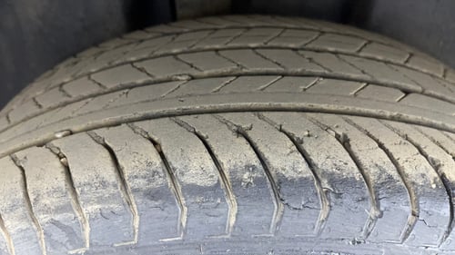 Used 2023 Volkswagen Taigun Topline 1.0 TSI MT Petrol Manual tyres RIGHT REAR TYRE TREAD VIEW