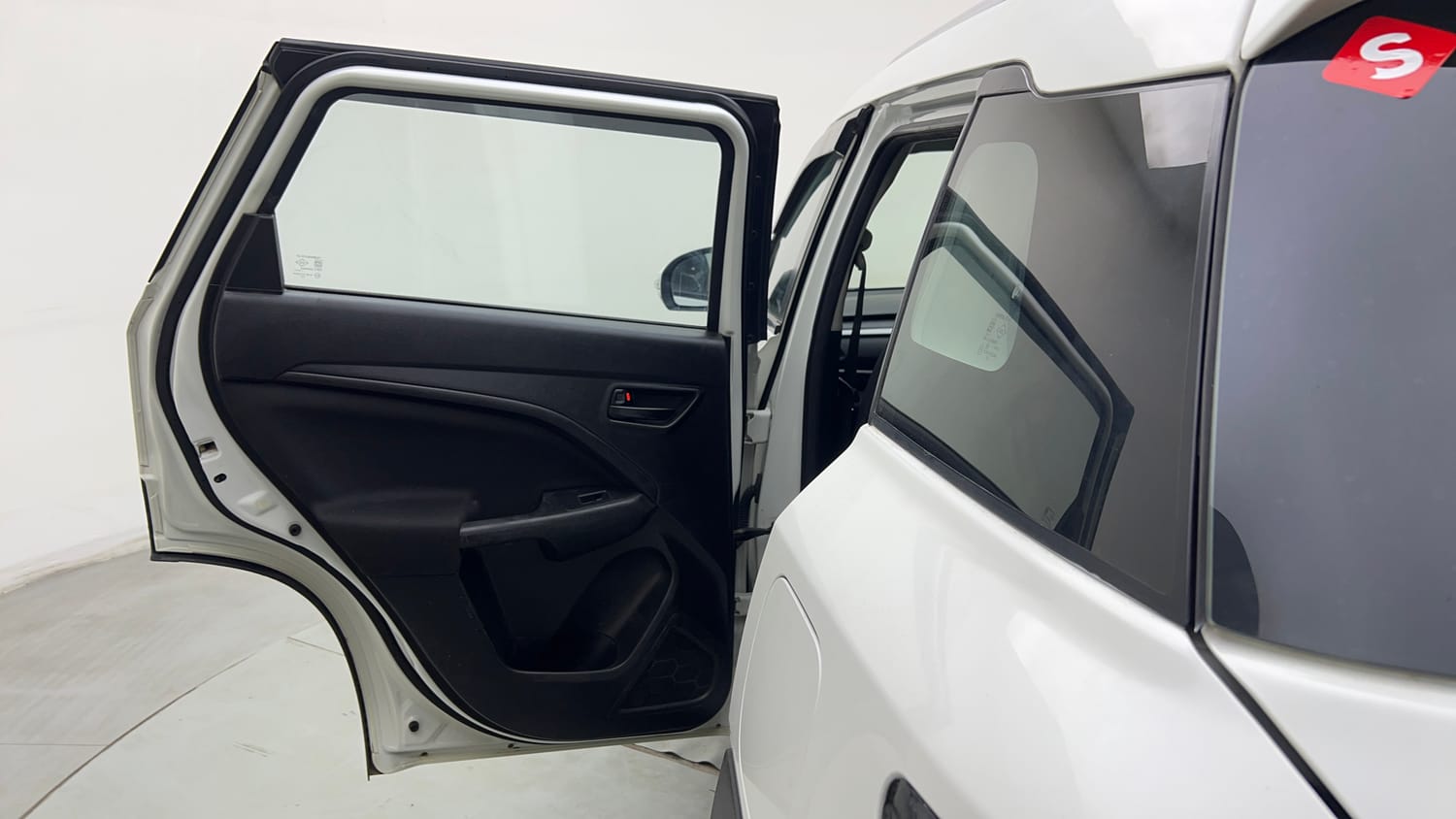 Used 2022 Maruti Suzuki Brezza VXi Petrol Manual interior LEFT REAR DOOR OPEN VIEW