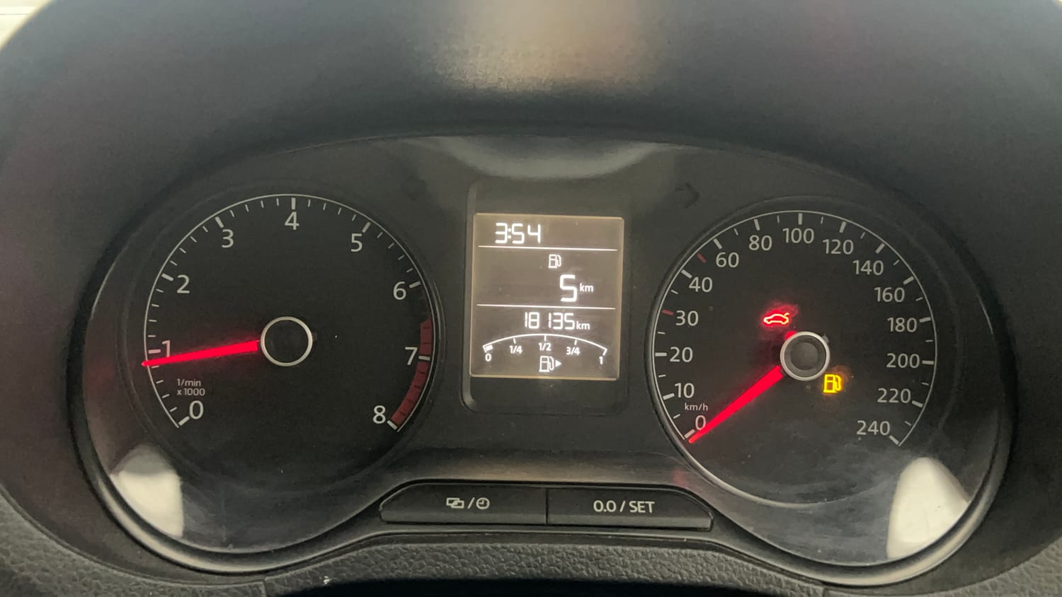 Used 2014 Volkswagen Polo Trendline 1.2L (P) Petrol Manual interior CLUSTERMETER VIEW