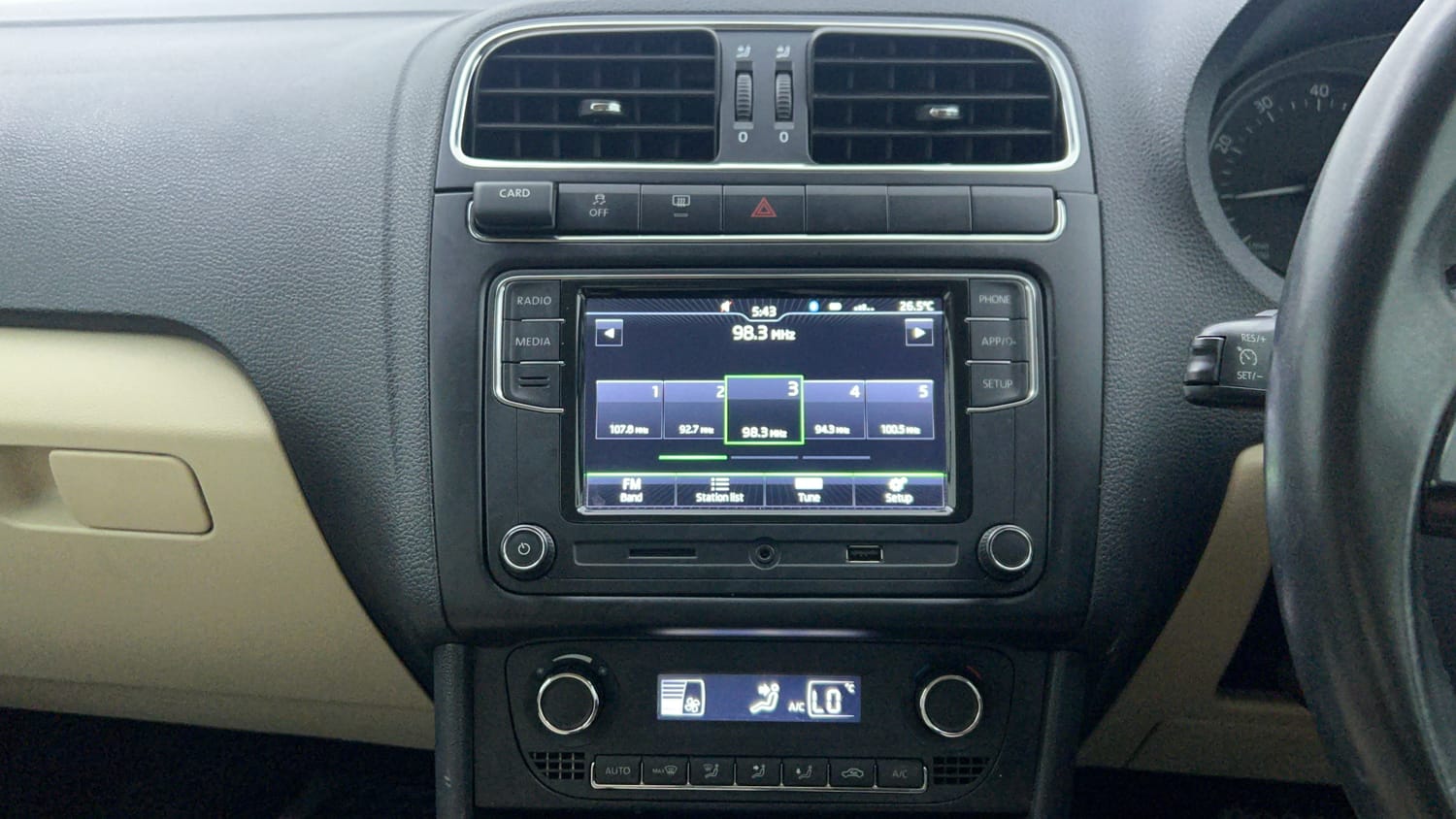 Used 2020 Skoda Rapid Style AT Petrol Automatic interior MUSIC SYSTEM & AC CONTROL VIEW