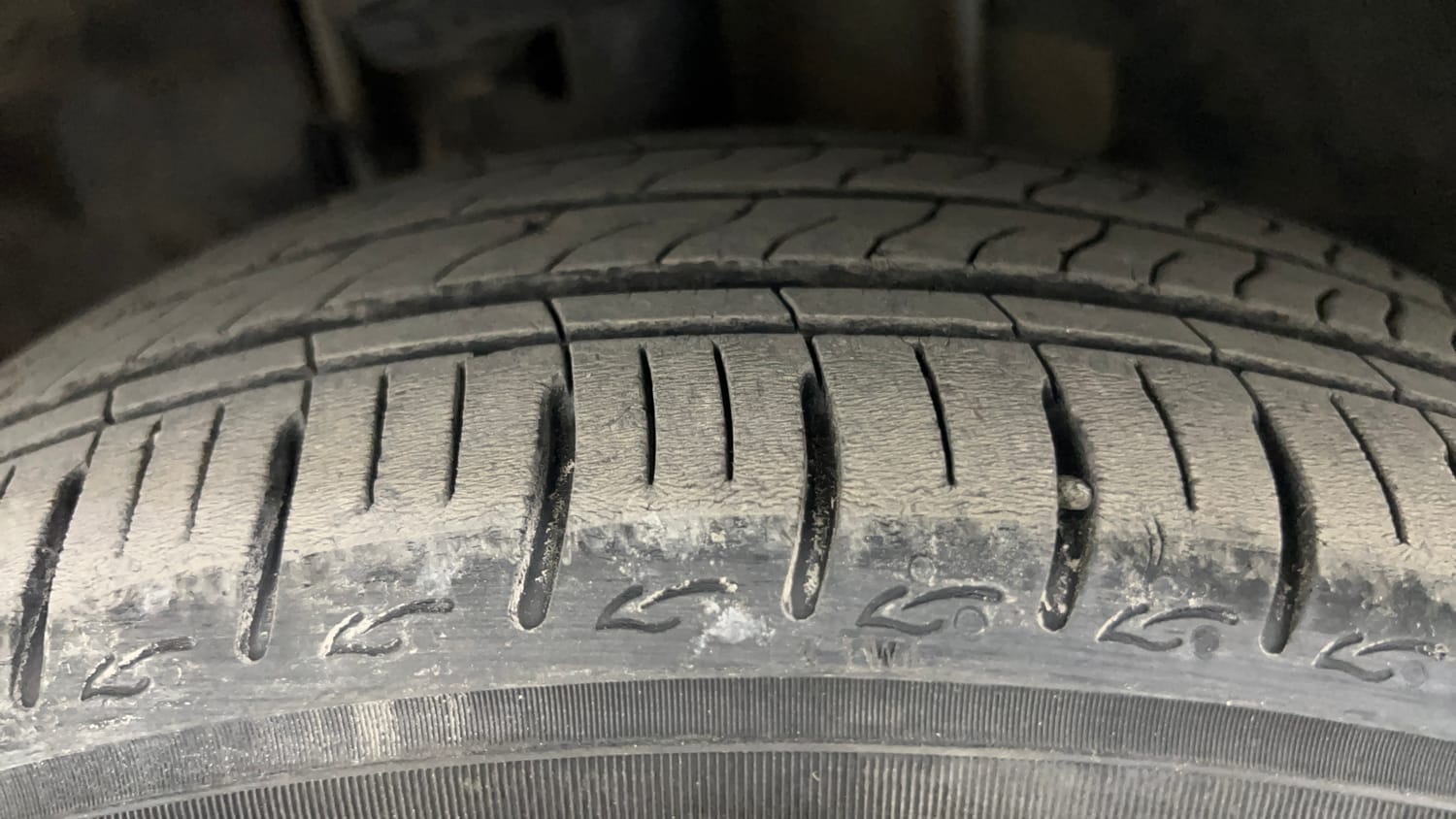 Used 2020 Tata Tiago Revotron XZ Plus Cng (outside fitted) Cng Manual tyres LEFT FRONT TYRE TREAD VIEW