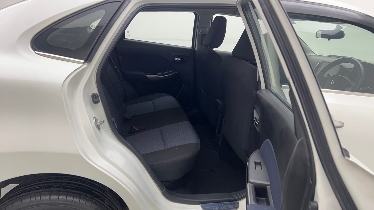 Used 2021 Maruti Suzuki Baleno Delta Petrol Manual interior RIGHT SIDE REAR DOOR CABIN VIEW