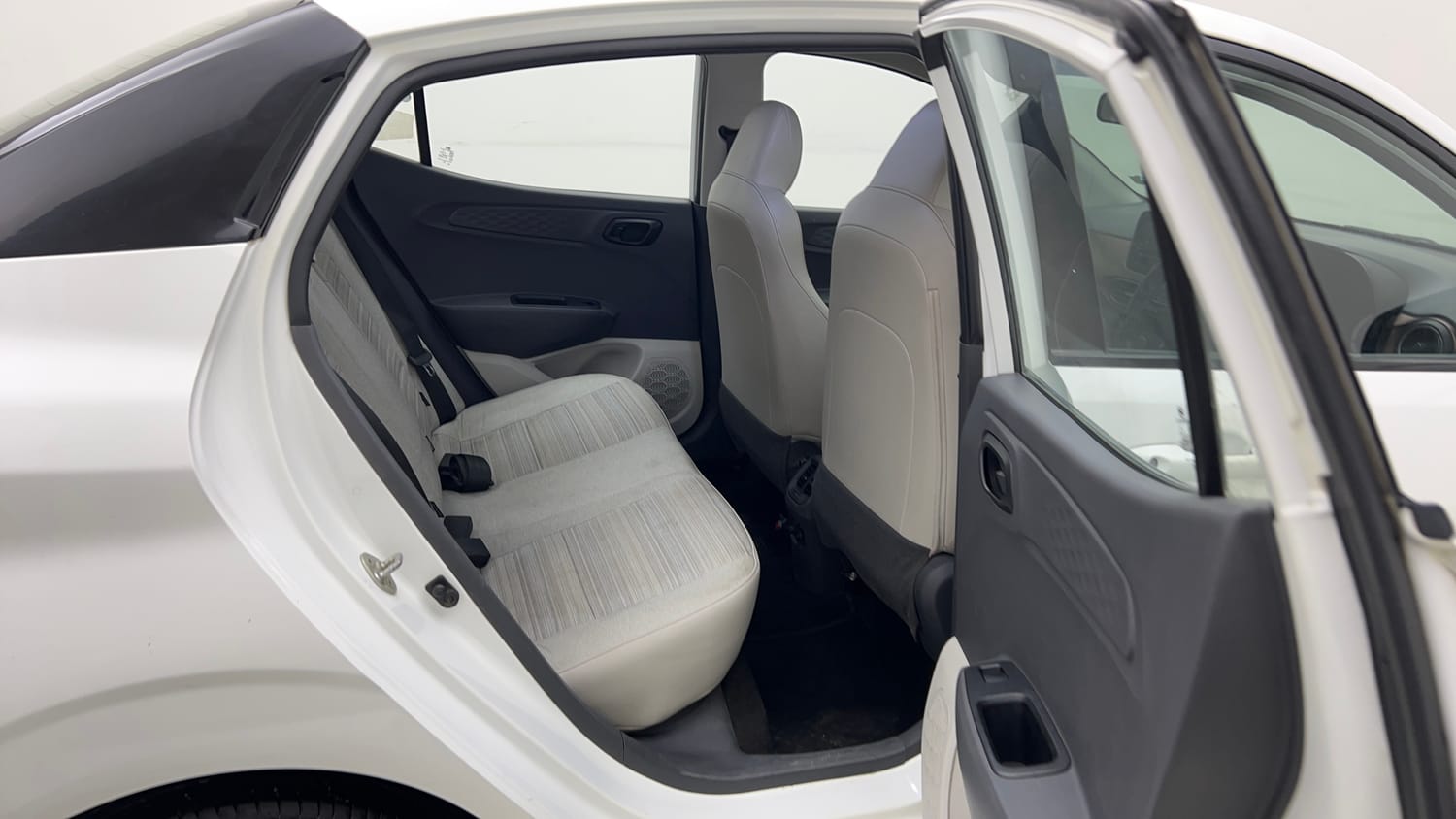 Used 2021 Hyundai Aura S 1.2 AMT Petrol Petrol Automatic interior RIGHT SIDE REAR DOOR CABIN VIEW