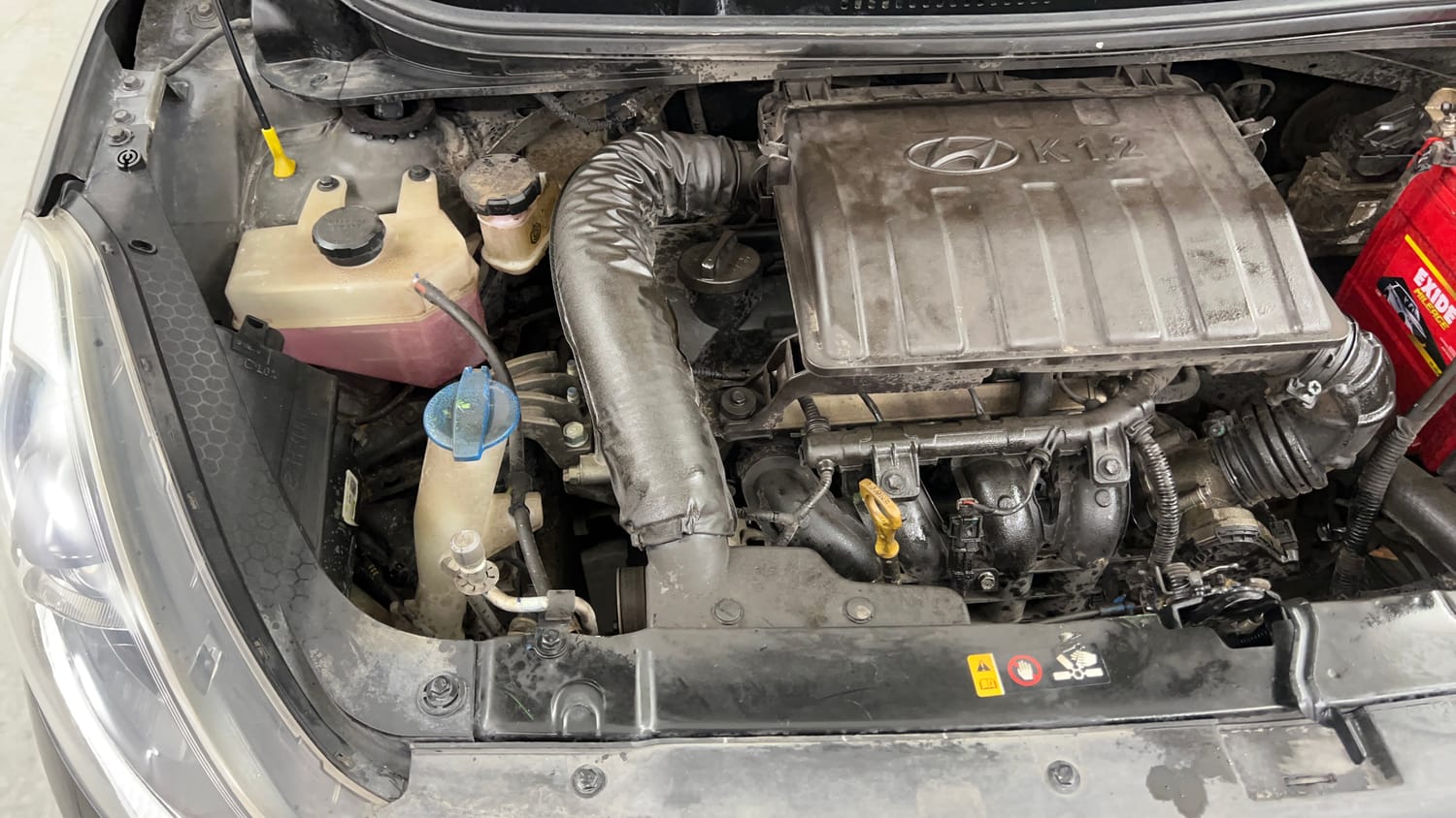 Used 2021 Hyundai Grand i10 Nios Sportz AMT 1.2 Kappa VTVT Petrol Automatic engine ENGINE RIGHT SIDE VIEW