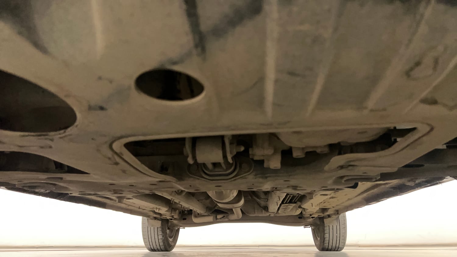 Used 2023 Hyundai Creta SX (O) 1.5 Petrol IVT Petrol Automatic extra FRONT LEFT UNDERBODY VIEW