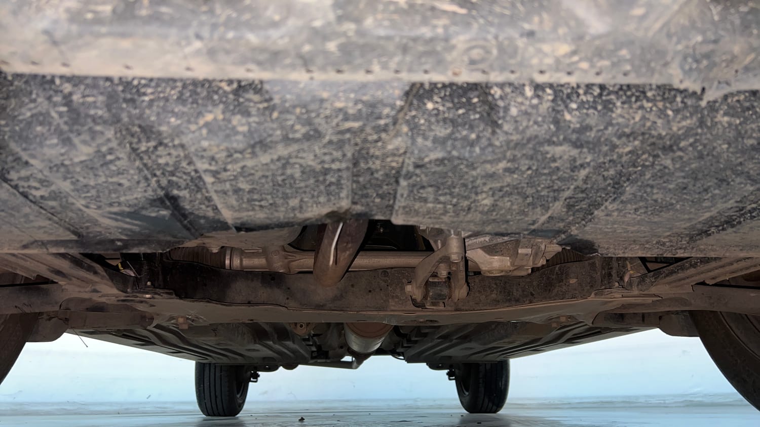 Used 2025 Maruti Suzuki Grand Vitara Delta Smart Hybrid Petrol Manual extra FRONT LEFT UNDERBODY VIEW