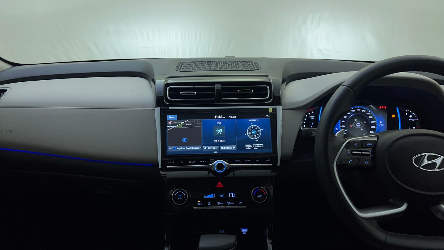 Used 2023 Hyundai Creta SX (O) 1.5 Petrol IVT Petrol Automatic interior MUSIC SYSTEM & AC CONTROL VIEW