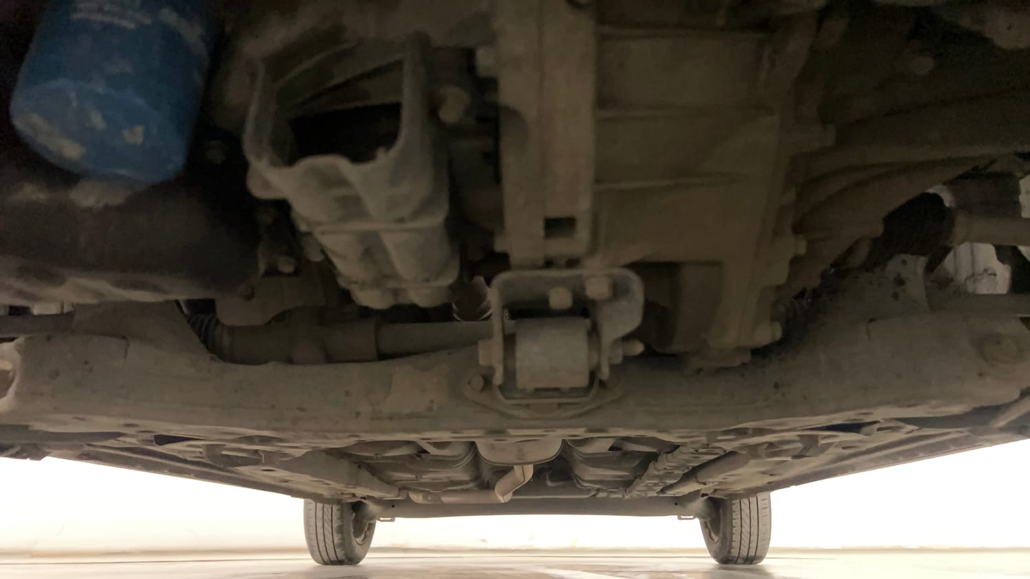 Used 2017 Hyundai Grand i10 Sportz (O) 1.2 Kappa VTVT Petrol Manual extra FRONT LEFT UNDERBODY VIEW