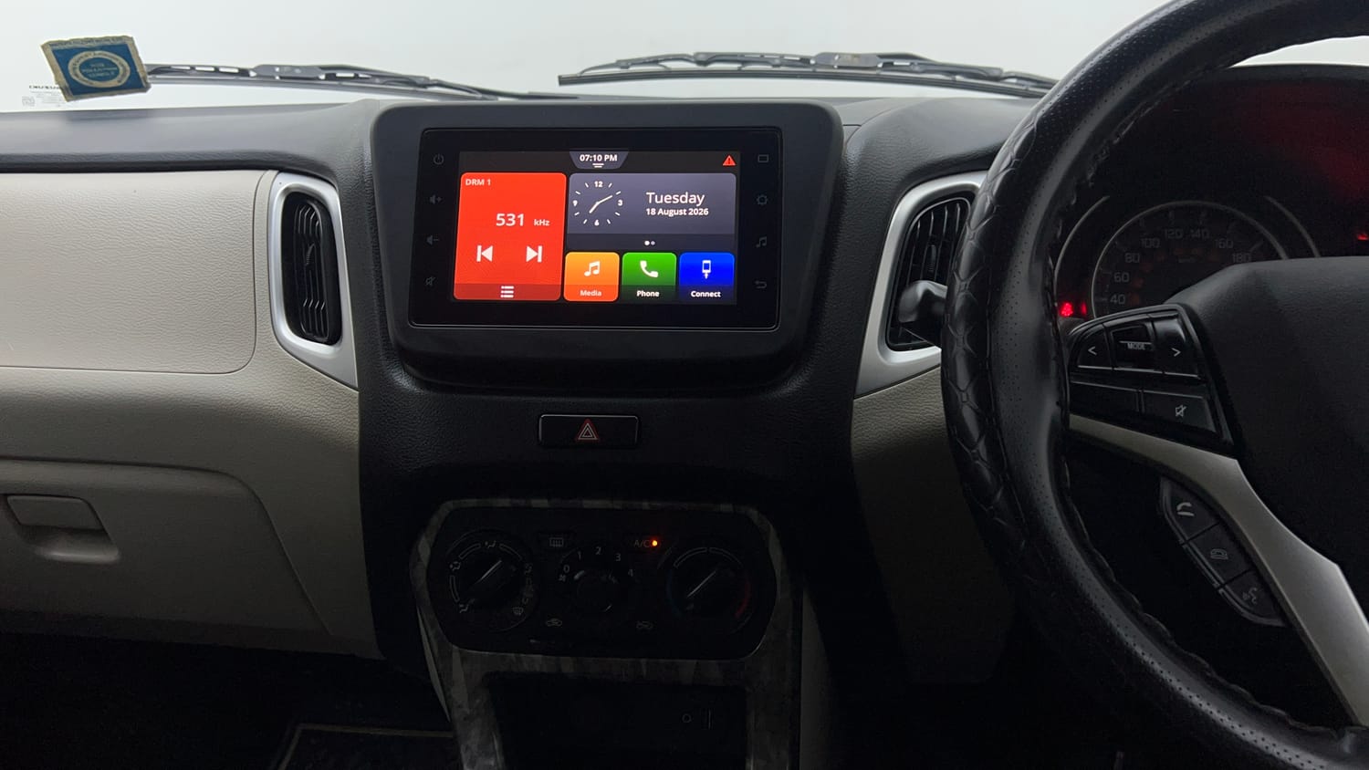 Used 2019 Maruti Suzuki Wagon R ZXi 1.2 AMT Petrol Automatic interior MUSIC SYSTEM & AC CONTROL VIEW