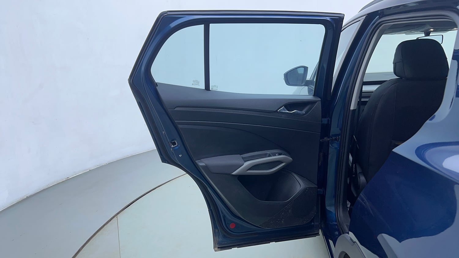 Used 2025 Skoda Kylaq Signature Plus 1.0 TSI MT (Lava Blue) Petrol Manual interior LEFT REAR DOOR OPEN VIEW