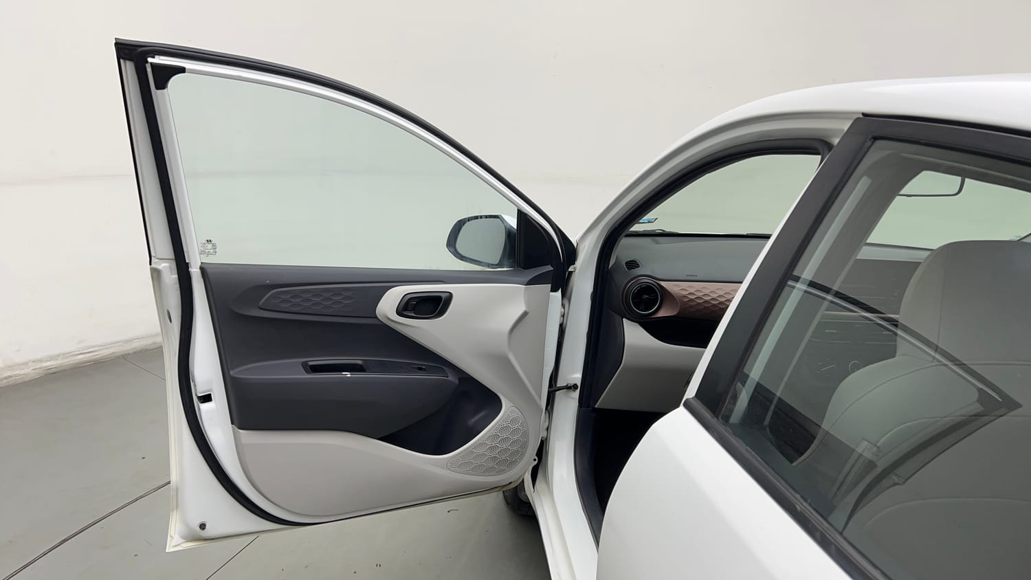 Used 2021 Hyundai Aura S 1.2 AMT Petrol Petrol Automatic interior LEFT FRONT DOOR OPEN VIEW
