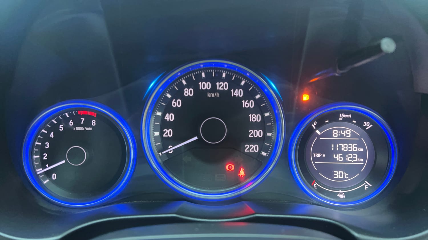 Used 2015 Honda City V Petrol Manual interior CLUSTERMETER VIEW