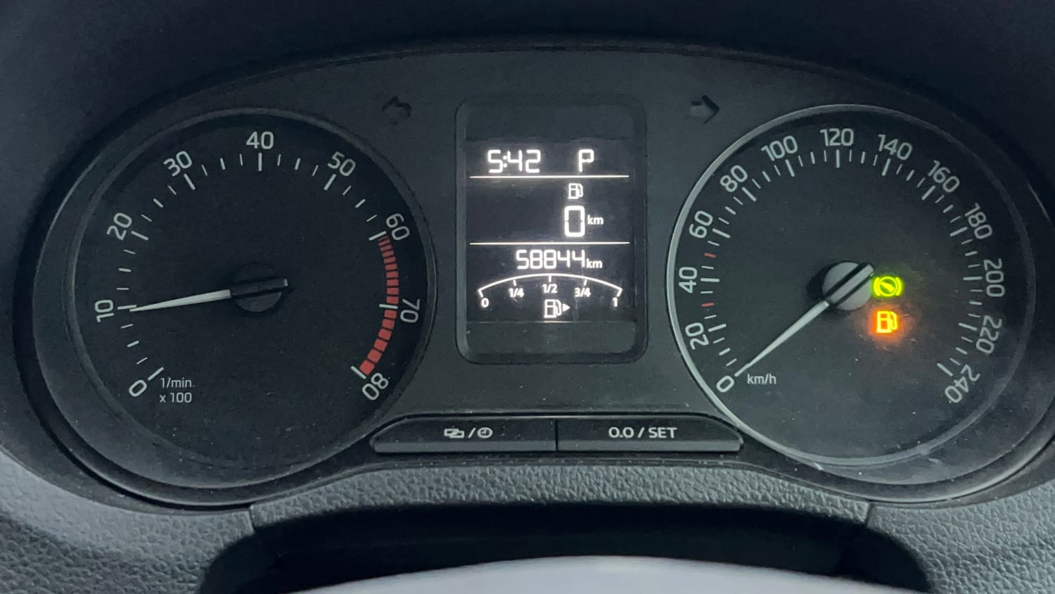 Used 2020 Skoda Rapid Style AT Petrol Automatic interior CLUSTERMETER VIEW