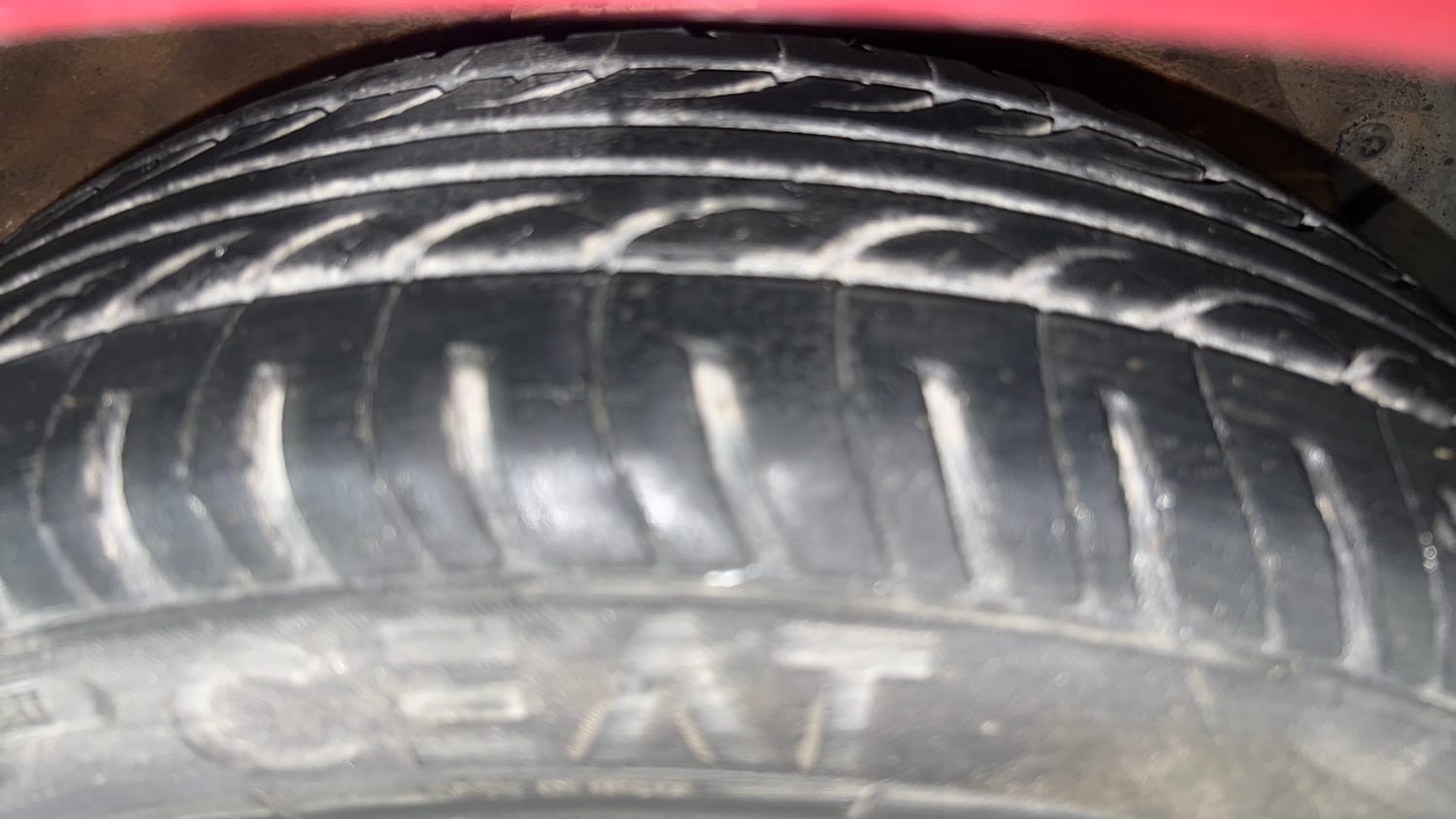 Used 2016 Hyundai Grand i10 Sportz 1.2 Kappa VTVT Petrol Manual tyres RIGHT FRONT TYRE TREAD VIEW