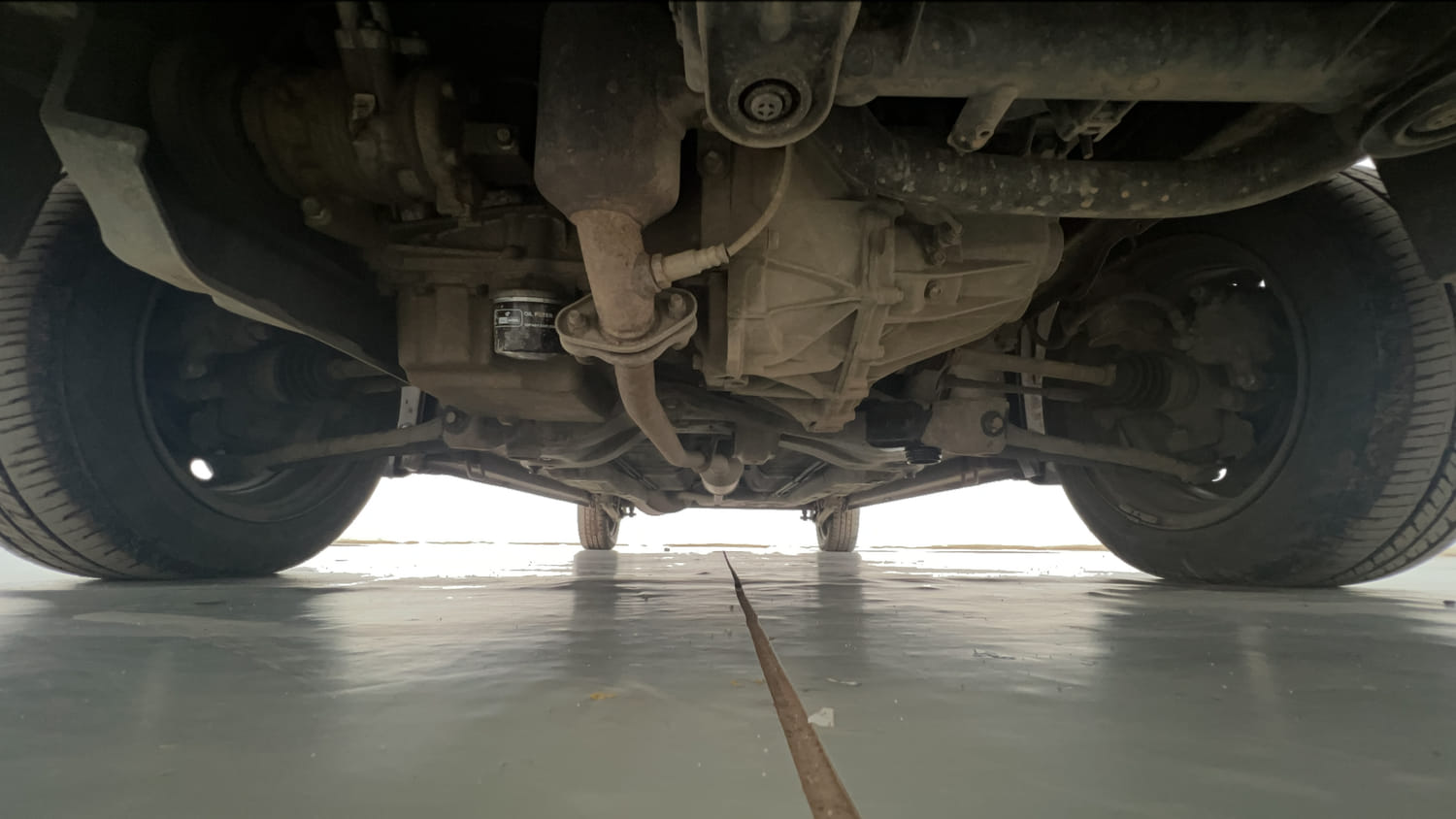 Used 2018 Maruti Suzuki Wagon R 1.0 VXI AMT (O) Petrol Automatic extra FRONT LEFT UNDERBODY VIEW