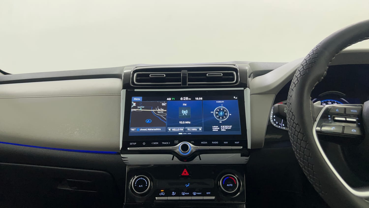 Used 2023 Hyundai Creta SX (O) 1.5 Petrol IVT Petrol Automatic interior MUSIC SYSTEM & AC CONTROL VIEW