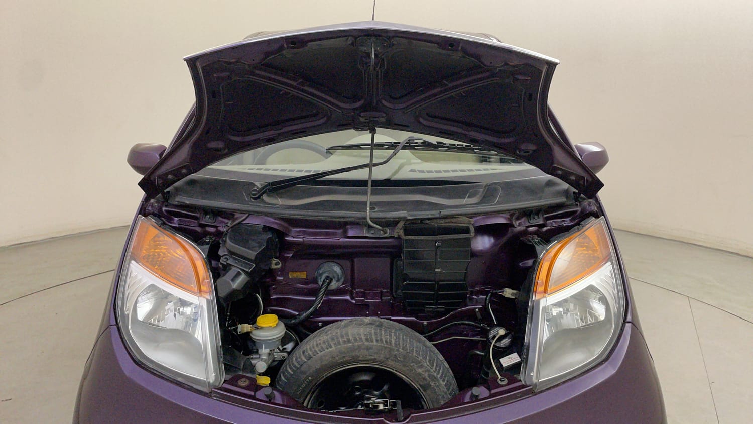 Used 2015 Tata Nano Twist XT Petrol Manual engine ENGINE & BONNET OPEN FRONT VIEW