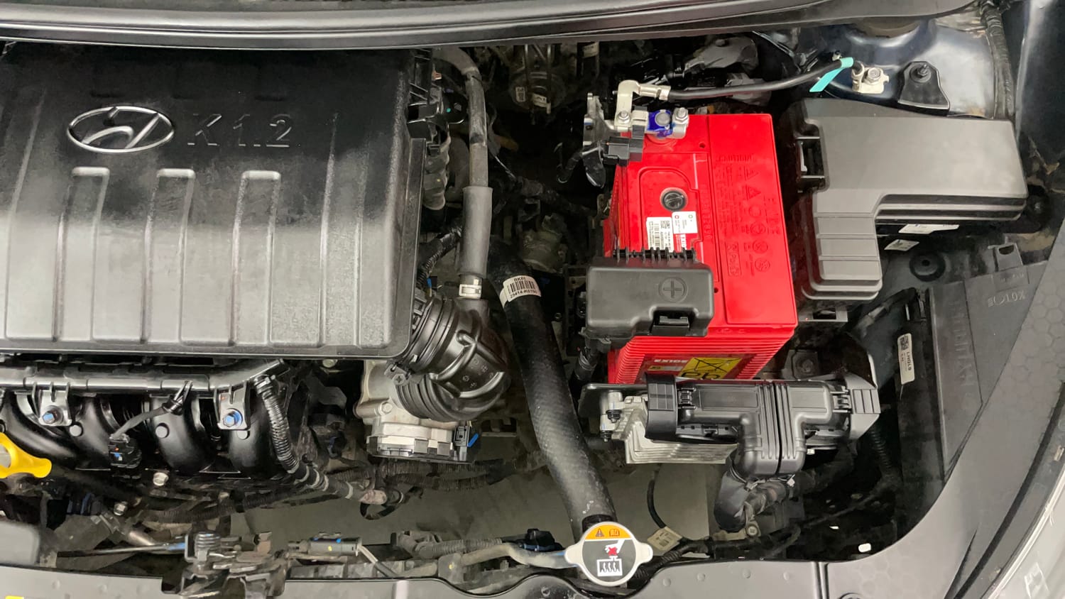 Used 2024 Hyundai Grand i10 Nios Asta 1.2 Kappa AMT Petrol Automatic engine ENGINE LEFT SIDE VIEW