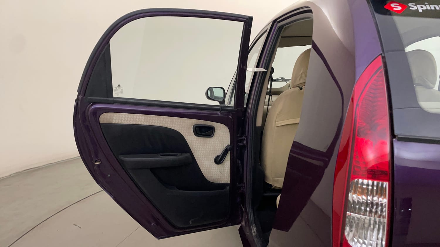 Used 2015 Tata Nano Twist XT Petrol Manual interior LEFT REAR DOOR OPEN VIEW